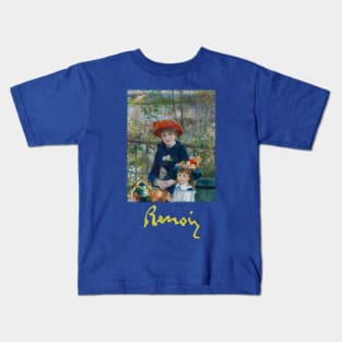 Two Sisters (On the Terrace) by Pierre Renoir Kids T-Shirt